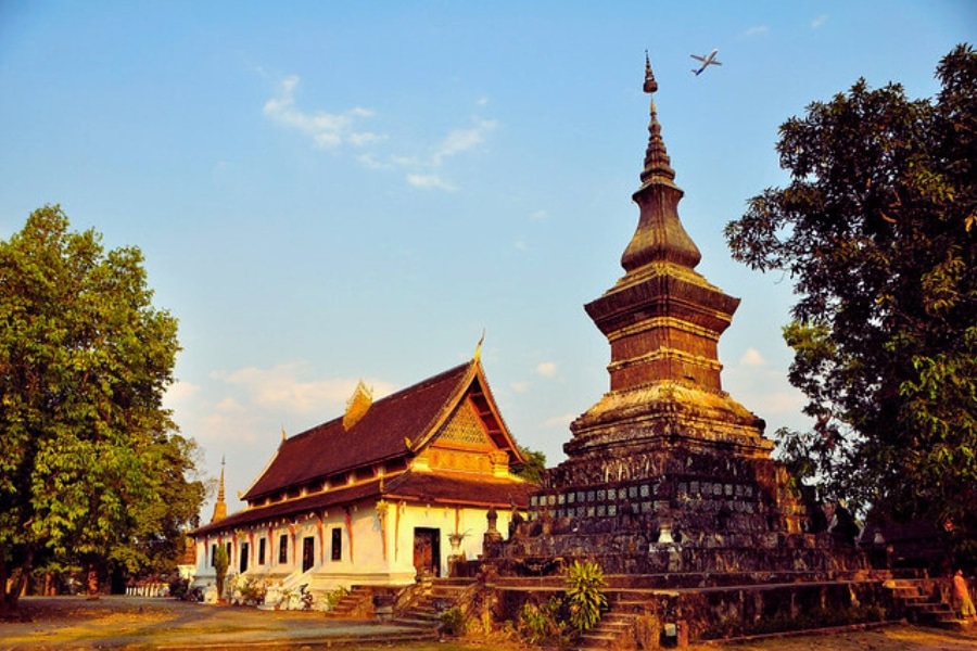 Buddhist temple in Luang Prabang Laos, cultural stop in Indochina tours